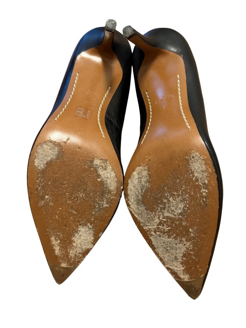 Coach Waverly Black Pointed Toe Stiletto Heels Pumps Classic Leather Size 9 - Picture 7 of 9